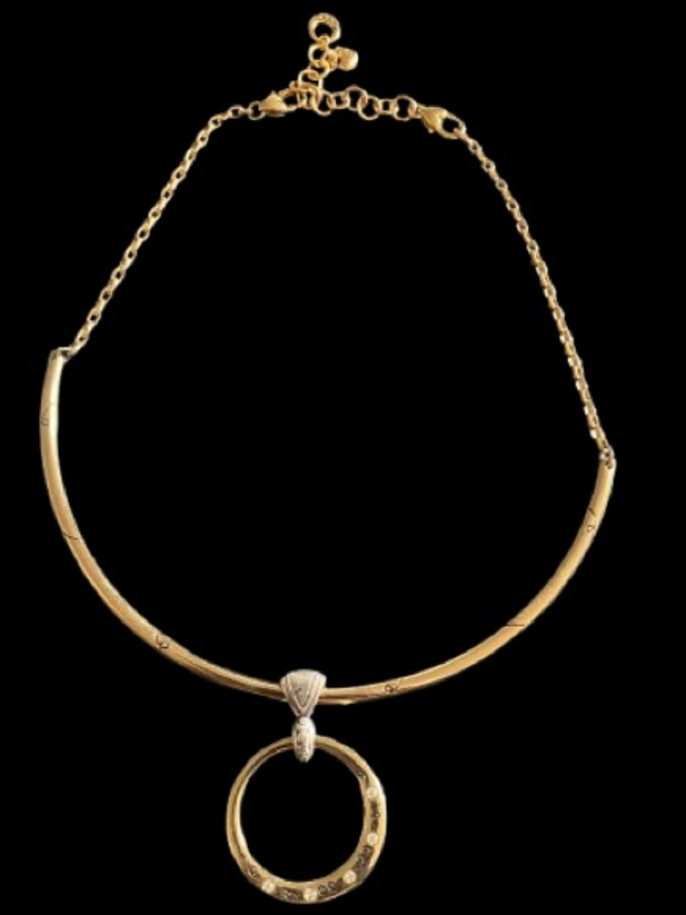 Brighton “Covet” Scoop Necklace Collar Swarovski Crystal Two Tone Metal With Box